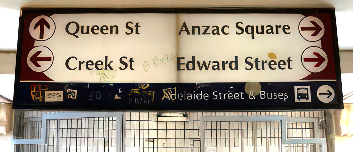 Anzac Square sign, Brisbane